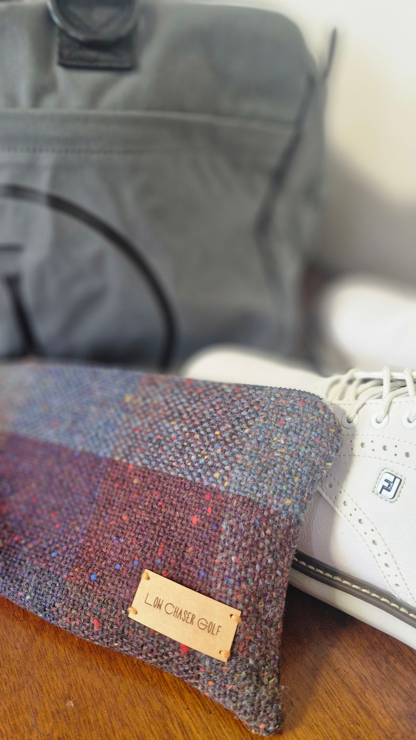 Autumn Check Handmade Irish Tweed Valuables Pouch