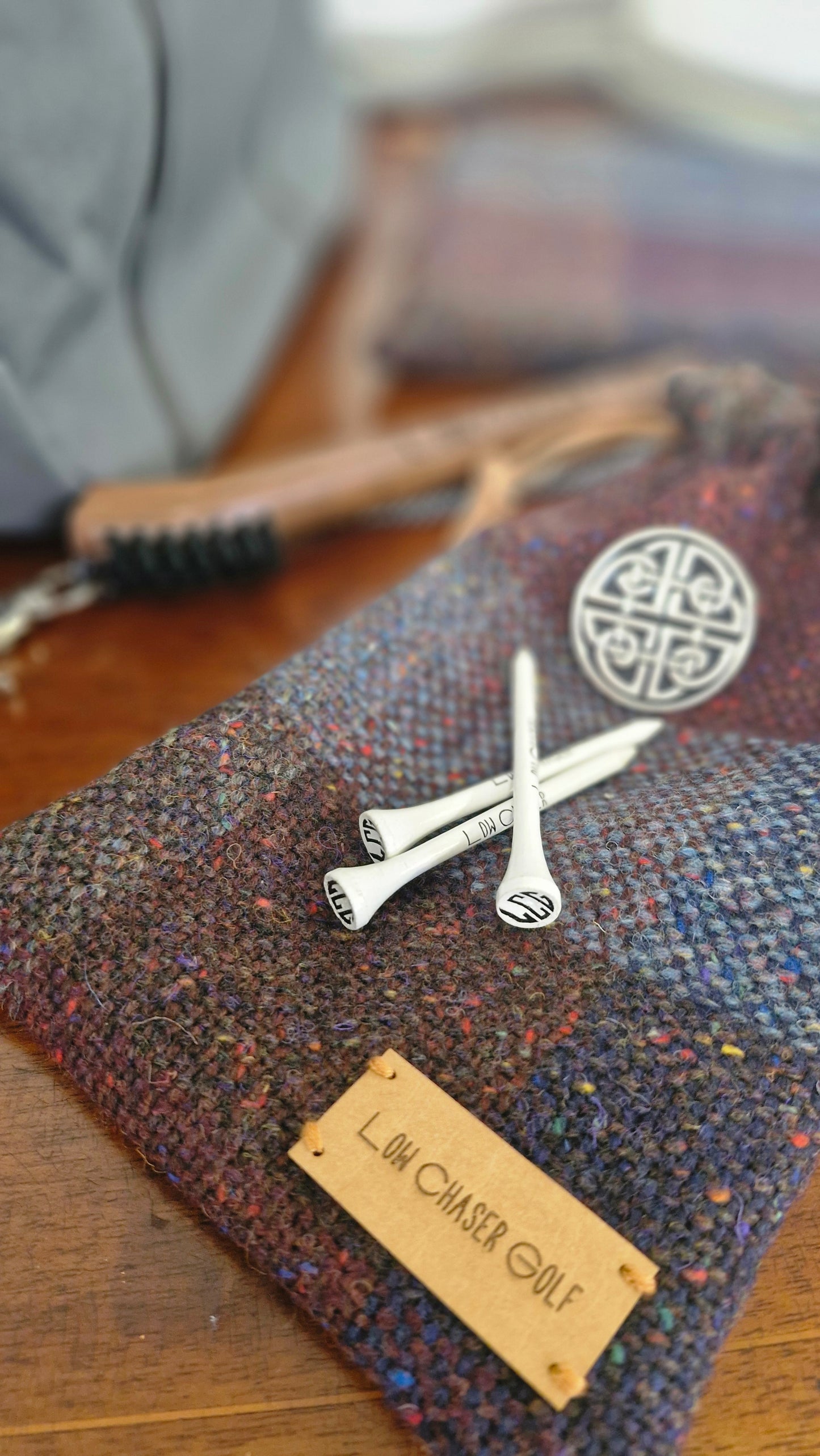 Autumn Check Tweed Accessory Pouch