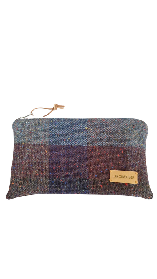 Autumn Check Handmade Irish Tweed Valuables Pouch